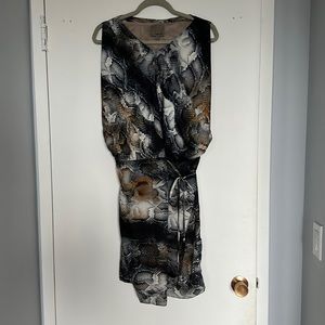 Snake skin print mini dress